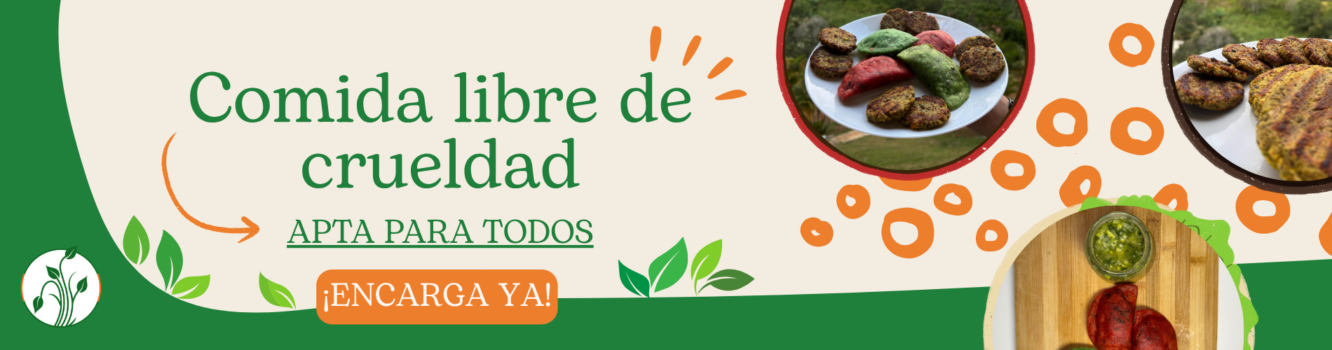 Banner promocional Aile Cali "Comida libre de crueldad animal, apta para todos ¡Encarga ya!"